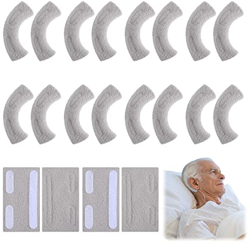 20 Pieces Nasal Cannula Ear Cushions Soft Oxygen Ear Pads Oxygen Tubing Cushion Comfort Cannula Wrap Oxygen Covers for Oxygen Users(Gray)