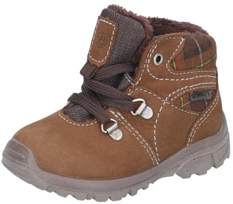 RICOSTA Jungen Stiefel DESSE, Baby und Kleinkinder Lauflernschuhe, Weite: Weit, lose Einlage, Sympatex, schnürer, Caramel/Schoko (280), 20 EU