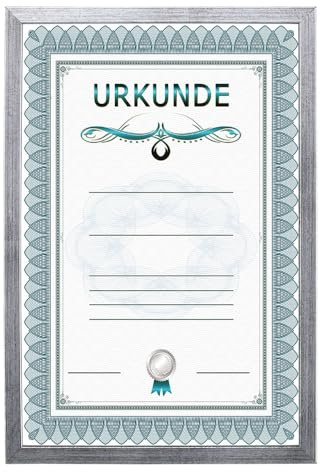 IDEAL TREND Holz Dokument Bilderrahmen Urkunde Diplom Foto Rahmen Plexi S111 Poster: Farbe: Silber | Format: 21x29,7 A4