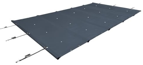 ANKO PLANEN Rechteckige Poolplane Rollschutz 680g/m² - für Sommer & Winter - Poolabdeckung rechteckig - wasserdicht & UV-beständig - anthrazit RAL7016-3,5m x 8,5m