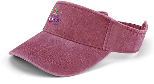 XVBCDFG April Fool's Day Verstellbare Leaky Top Cap Baumwolle Denim Sonnenblende Hut für Männer Frauen, Weinrot, One size