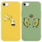 Yoedge 2 Pack Cute Avocado Print Suitable for iPhone 8/SE 2022/7/SE 2020 4.7 Inch Phone Case, Banana Pattern Aesthetic Shell Soft Silicone TPU Shock-Absorbing Cover, Suitable for Women and Girls