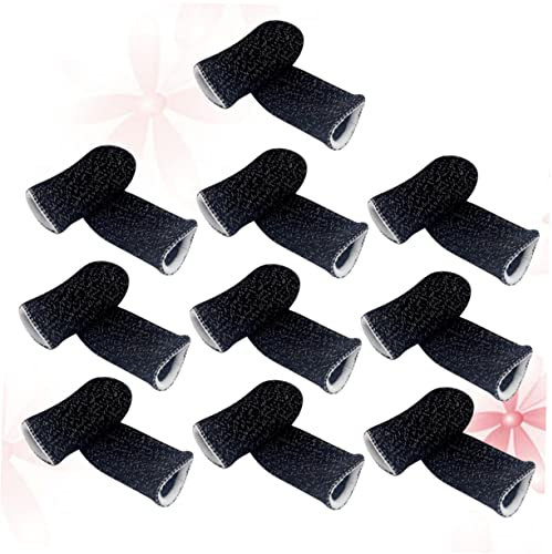 Homoyoyo Atmungsaktive Spiel-fingerhüllen 10er-pack Zubehör Schweißöl Daumenhüllen mit Weißem Rand