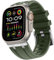 HITZEE Compatible con Cinturino Apple Watch Ultra 49/46/45/44/42mm, Cinturini in Silicone con Adattatore in Acciaio Inossidabile Compatible per Apple Watch Ultra 2 Serie 10 9 8 7 SE 6 5, Verde