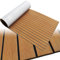 HZCHIONE Faux Teak EVA Foam Boat Decking Flooring 240x90cm Boat Marine Carpet Boat Floor Non-Slip Self-Adhesive Foam Boat Floor Mat Rolls Sheet for Motorboat RV Yacht Kayak Deck Helm Pad