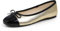 Feversole Women's Fashion Round Toe Ballet Flat,Ballerina a Punta Tonda per Donna Oro Puntale 38