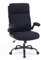 CASTLOVE Ergonomic Office Chair for Home - Computer Desk Chair with Back Support - Flip Up Armrest - High Back - Height Adjustable - Rocking Function (Fabric Office Chair Black Max 150 kg)