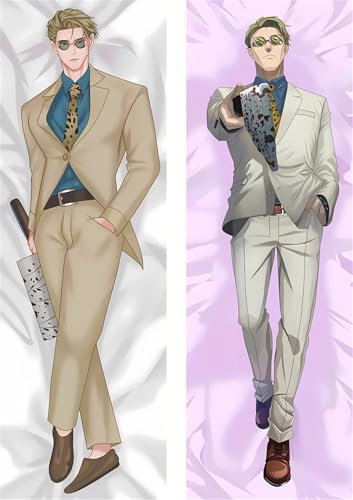 Xingbiyou Seitenschläfer Kissenbezug,Jujutsu Kaisen Nanami Kento Cosplay Atmungsaktiver Kissenbezug Pfirsichhaut Velour mit Reißverschluss (A, 50X150 cm)