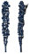 EVER FAITH Strass Kristall Ohrclips Hochzeit Statement Art Deco Kronleuchter ohne ohrlöcher Clip-on Ohrringe für Damen Party Saphirblau Schwarz-Ton