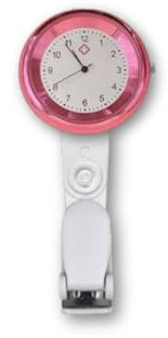 poshevo Nurse's Essential Fob Watch - Japan Movement, Long-Life Battery, Clear Display - Nurses Fob Watch, Nurses Watches for Women and Men (Poshevo Rose Pink Stone)