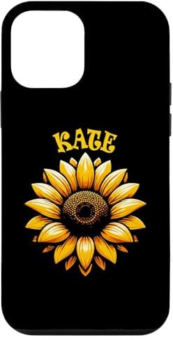 iPhone 12 mini Kate Beautiful Sunflower Design for Girls Name Kate Case