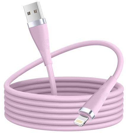 iPhone Charger 1.8M [Apple MFi Certified] Lightning Cable Long Fast Charging iPhone Cable (Pink) Lead PVC Lightning to USB Cable for iPhone 14 13 12 11 Pro Max XS XR X 8 7 6 Plus 5 SE