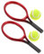 ifundom 2sets Miniature Tennis Rackets and Dollhouse Realistic Sports Accessories for Creative Play As Cake Toppers Dollhouse Decoration Encourages Active Imaginative Scenarios
