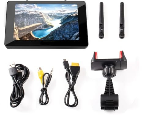 Sxmrmnx 5 Inch FPV Monitor 5.8G 40CH Diversity Receiver with DVR 4000mAh FPV Drone Monitor for RC Drone Radio Controller