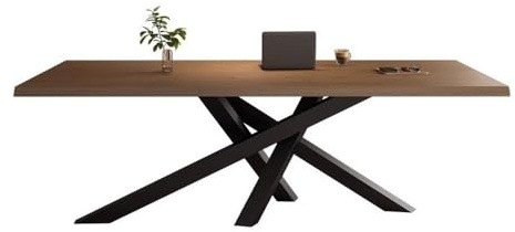 ZENGXJYCQINGJIANG Gaming Desk Modern Home Office Desk with Creative Metal Table Legs, Spacious Laptop PC Writing(Black,L)