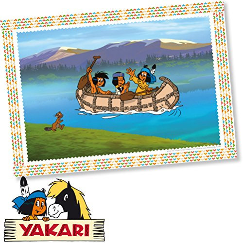 YAKARI 6 Platzsets Kinderparty und Kindergeburtstag von DH-Konzept // Indianer Indianerjunge Sioux Kleiner Donner Tischdecke Platz Sets Party Set