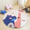 DOTBUY Krabbeldecke für Baby Aufbewahrungstasche, Kinderzimmer Dekoration Kinder Kuschelige Ausflug Spielmatte Runde Teppich Baumwolle Crawl für Gym (150cm,Tier)