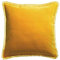 Vivaraise Einfarbiges Kissen Fara currygelb 45 x 45 cm