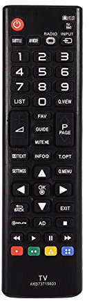 Telecomando universale ideale per LG AKB73715603 42PN450b / 47lN5400 / 50ln5400 / 50PN450b TV con funzione di apprendimento