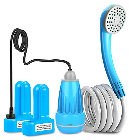innhom Portable Shower Camping Shower Outdoor Camp Shower Pump, Electric Rechargeable Portable Camping Shower, Powered by Rechargeable Battery