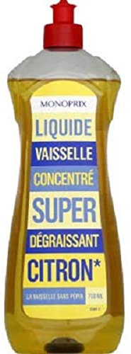 Monoprix Liquide vaisselle concentré super dégraissant citron - Le flacon de 750 ml