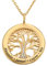 MYKA Collier Arbre de Vie avec Zircon Cubique en Argent 925 ou Plaqué Or - Personnalisé Gravé Sur Mesure Cadeau Pour Femme, Elle, Maman (Argent 925 Plaqué Or 18cts)