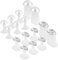 Uonlytech 2 Set Of Nail Art Pedicure Toe Separators Silicone Toe Separators Pedicure Rhinestone Pearl Finger Toe Separators Nail Art Tools Toe Dividers for Nail Varnish