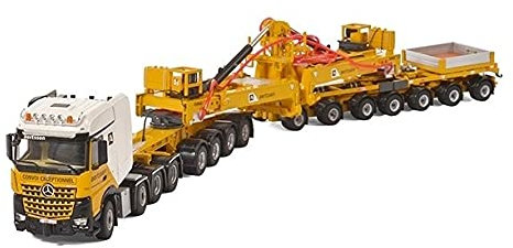 Windmühle für BENZ AROCS MP4 BIG SPACE SLT 8 x 4 WINDMÜHLE ANHÄNGER DOLLY 01-1957 1/50 Druckguss-Modell LKW