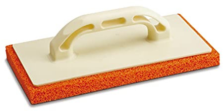 Nespoli Frattazzo Spugna Arancio Manico Plastica 14x28x2 cm