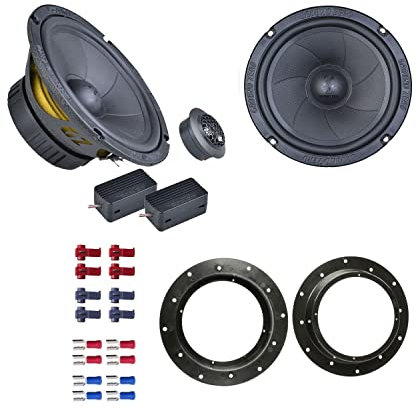 Ground Zero GZIC 165.2 Lautsprecher mit Einbauset passend für VW Volkswagen Touran alle Türen vorne 300 Watt 165mm 2 Wege Kompo