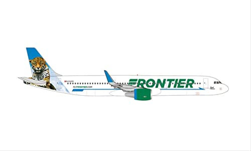 Herpa Frontier Airlines Airbus A321 Modell Flugzeug Modellbau Miniaturmodelle Sammlerstück