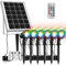 MEIHUA Solarlampen für Außen 6 Stück, Solar Strahler RGB Gartenleuchte mit Fernbedienung, IP66 Wasserdichte 10 Farben 30 Zyklus-Modi RGB Gartenbeleuchtung für Gärten Pfad Weihnachtstag Dekoration