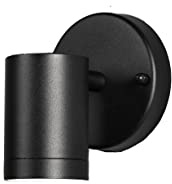 Konstsmide Outdoor Wall Light Mains Powered/Modena Down/LED High Power 1 x 4 W Lamp/Clear Glass/Aluminium/IP54/Outside Light Matt Black