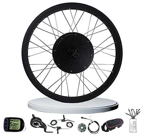 Electric Bike Conversion Kit 20 26 Rear Wheel 72V 3000W EBike Kit with LCD Display, Electric Bicycle Motor Conversion Kit with Intelligent Controller and PAS System for Snow Bike,72V3000W-20inch