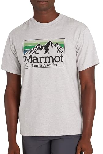 Marmot Herren Mmw Gradient Tee Ss T-Shirt, Hellgrau meliert, Mittel