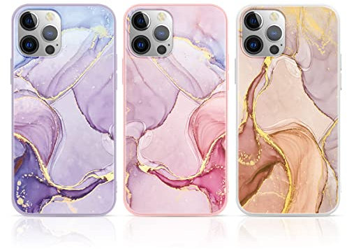 ZhuoFan 3 Stück für iPhone 11 Pro MAX 6.5 Hülle mit Motiv, Aesthetic Durchsichtig HandyHülle,Silikon Muster Hülle Dünn Weich TPU Stoßfeste Schutzhülle für iPhone 11 pro max, Marmor