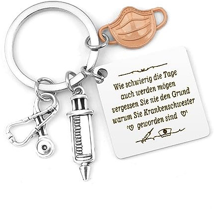 Krankenschwester Geschenke Schlüsselanhänger Mutmacher Geschenk Dankschön Geschenk für Krankenschwester Geschenke Geburtstag Weihnachten Abschluss für Krankenschwester Medizinstudent Hebamme