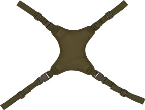 Porte-casque pour casques militaires pour fixation au panneau molle d'un sac à dos. Porte-casque pour casques militaires et Airsoft. Vert olive