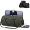 Lekeinchi 2 in 1 Kleidersack Reisetasche Damen, Großer Faltbare Reisetaschen Weekender mit 6 Packwürfeln & Schuhfach, Flugzeug Sporttasche Travel Bag Handgepäck Tasche für Weekend, Reise, Gym-Grün