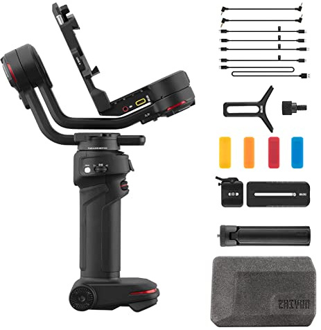 Stabilizzatore HUIOP WEEBILL 3 Fotocamera portatile Stabilizzatore cardanico a 3 assi Leggero Luce di riempimento incorporata Microfono PD Ricarica rapida Batteria max. Carica 3 kg/ 6,6 libbre di ric
