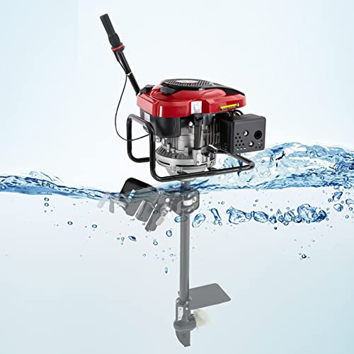 8 PS 4-Takt Aussenborder Benzinmotor 196CC Außenbordmotor Bootsmotor Motoren für Schlauchboot Fischerboote Leistungsstarker Außenborder Bootsmotor Luftkühlung, TCI