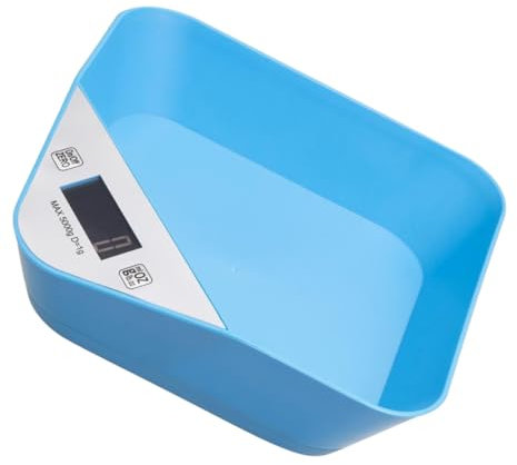 VINTORKY 1pieza Báscula De Cocina Bandeja Diseño Creativo Portátil y Fácil De Usar Para Hornos y Repostería Sin Batería Color Azul