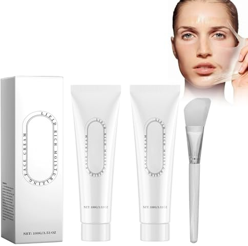 Peel Off Masken, 2 Stück Collagen Gesicht Peel Off Mask, Mit Gesichtsmaskenpinsel, Peel-Off Anti-Falten Maske, Haut Aufhellen Und Aufhellen, Spendet Feuchtigkeit Und Macht Die Haut Weich