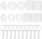 10 moldes de silicona, 10 llaveros, formas geométricas, colgantes de cristal, formas de llavero, ideales para hacer joyas caseras, llaveros colgantes