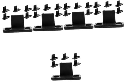 Gatuida 30pcs Sliding Closet Door Hardware Floor Guides Tracks Barn Door Guides Rollers Barn Floor Bracket