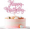 1 Stück Happy Birthday Tortendeko Glitzer Alles Gute zum Geburtstag Cake Topper Geburtstag Kuchen Deko für Feiern Geburtstag Jahrestag Thema Party Kuchen Dekorationen Rosa