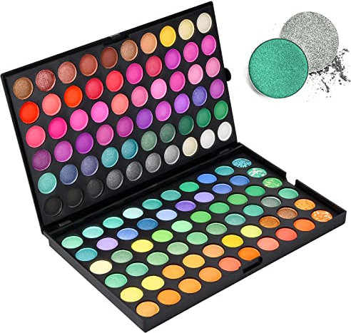 120 Farben Lidschatten Palette, Matt Schminke Augen Make-Up Palette, Hochpigmentierte Lidschattenpalette, Bunt Augenschatten Eyeshadow Kosmetik Make Up Palette Schimmer Kit Set