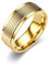 Ring Gold 8mm, Wedding Ring Woman Edelstahl Hochglanzpoliert Damen Herren Schmuck für Hochzeit Größe 57 (18.1)