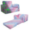 Kindersofa Ausklappbar mit Decke,2 in 1 Schlafsofa Kindersessel für Mädchen,Leuchtendes Kinder Couch für Schlafzimmer Spielzimmer Kinderzimmer,Geschenk zum Geburtstag-Einhorn