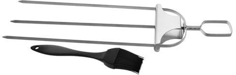 SEWOART 1 Set Set Forchette Per Barbecue Spiedini Alla Griglia Spiedini Di Metallo Spiedini Di Bastoncini Per Arrostire Il Barbecue Spiedini Per Grigliare Acciaio Inossidabile
